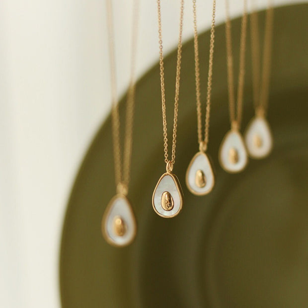 18K Gold Avocado Necklace