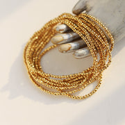 18K Gold Beaded Bracelet