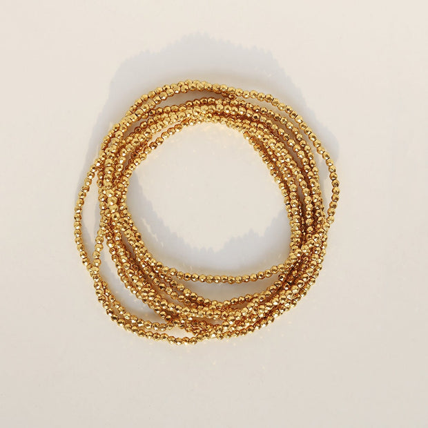 18K Gold Beaded Bracelet