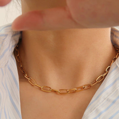 18K Gold Chunky Chain Necklace