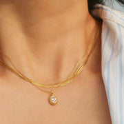 18K Gold Multi-Strand Layering Necklace