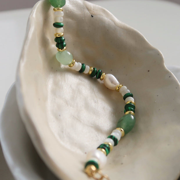 Green Rainbow Beaded Necklace/Bracelet