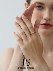 18K Gold Double Layered Ring