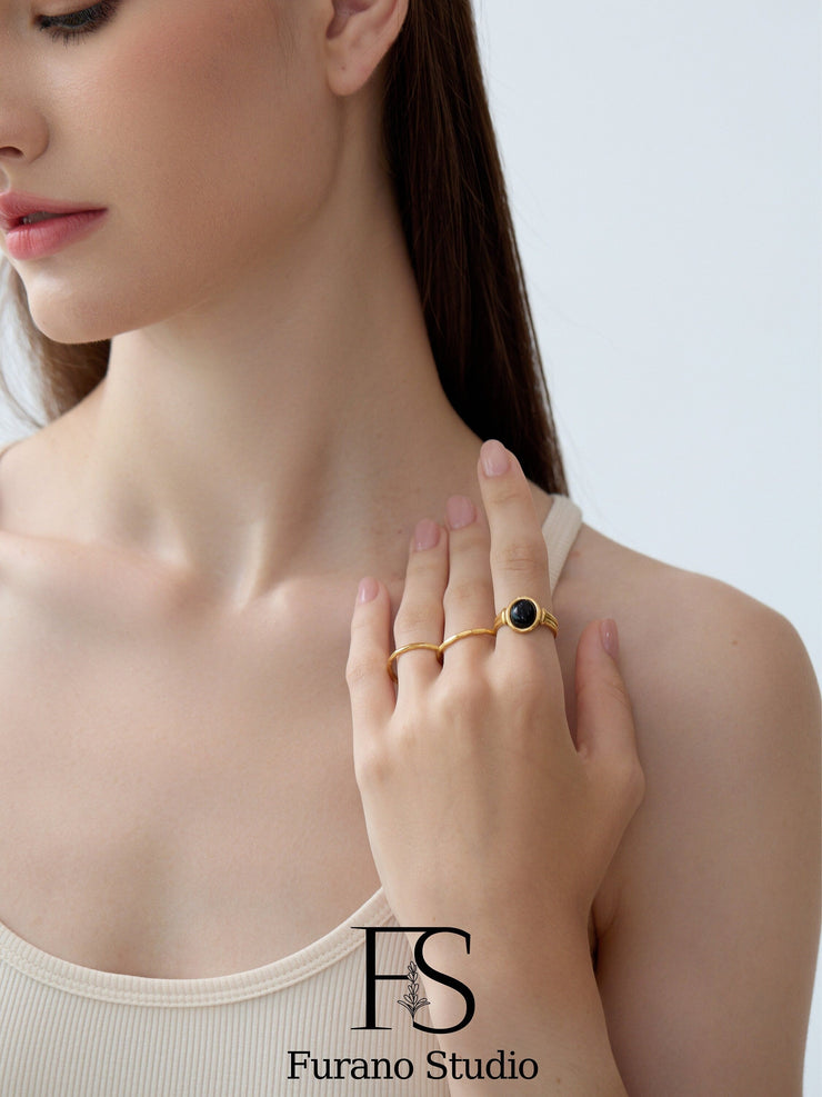 18K Gold Double Layered Ring